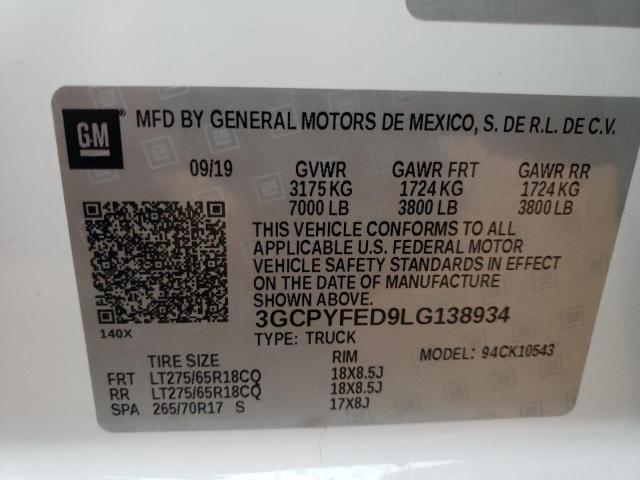 Photo 9 VIN: 3GCPYFED9LG138934 - CHEVROLET SILVERADO 