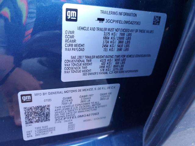 Photo 11 VIN: 3GCPYFEL0MG427063 - CHEVROLET SILVERADO 