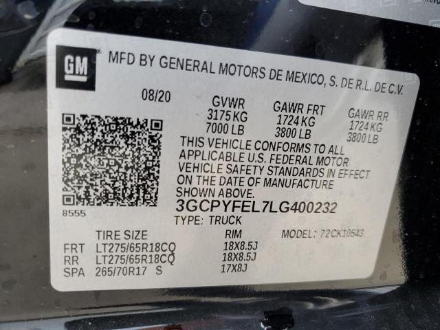 Photo 11 VIN: 3GCPYFEL7LG400232 - CHEVROLET SILVERADO 