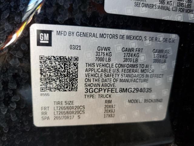 Photo 9 VIN: 3GCPYFEL8MG294035 - CHEVROLET SILVERADO 