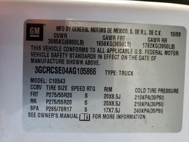 Photo 9 VIN: 3GCRCSE04AG105866 - CHEVROLET SILVERADO 