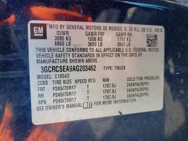 Photo 9 VIN: 3GCRCSEA9AG203462 - CHEVROLET SILVERADO 