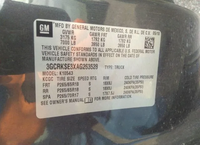 Photo 8 VIN: 3GCRKSE3XAG263528 - CHEVROLET SILVERADO 1500 