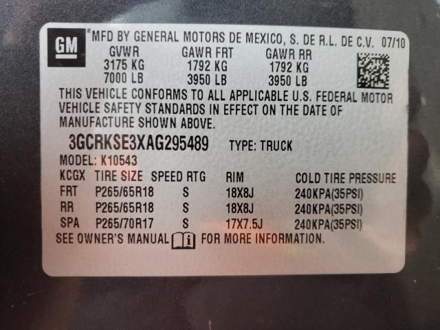 Photo 9 VIN: 3GCRKSE3XAG295489 - CHEVROLET SILVERADO 