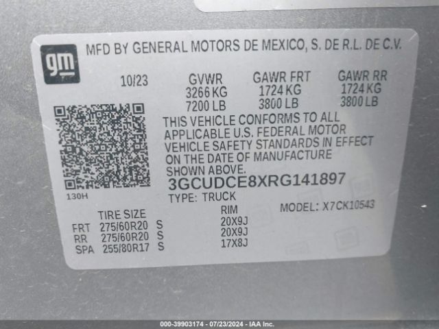 Photo 8 VIN: 3GCUDCE8XRG141897 - CHEVROLET SILVERADO 