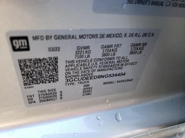 Photo 12 VIN: 3GCUDEED9NG534454 - CHEVROLET SILVERADO 