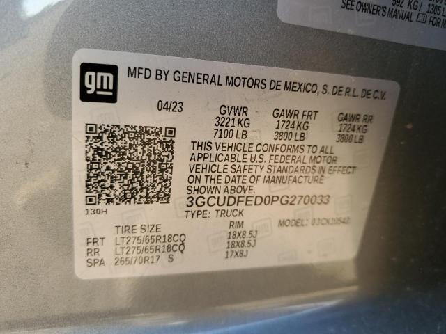 Photo 11 VIN: 3GCUDFED0PG270033 - CHEVROLET SILVERADO 