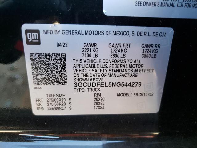 Photo 11 VIN: 3GCUDFEL5NG544279 - CHEVROLET SILVERADO 