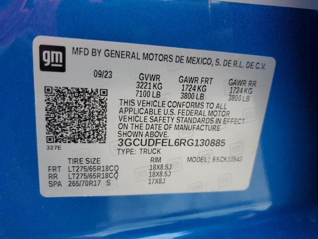 Photo 11 VIN: 3GCUDFEL6RG130885 - CHEVROLET SILVERADO 