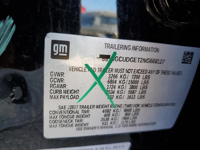 Photo 12 VIN: 3GCUDGET2NG668127 - CHEVROLET ALL MODELS 