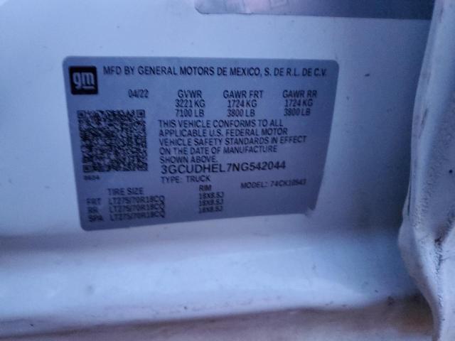 Photo 12 VIN: 3GCUDHEL7NG542044 - CHEVROLET SILVERADO 