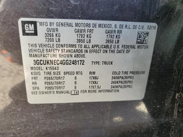 Photo 11 VIN: 3GCUKNEC4GG248172 - CHEVROLET SILVERADO 