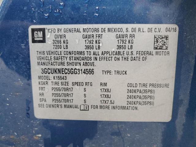 Photo 11 VIN: 3GCUKNEC5GG314566 - CHEVROLET SILVERADO 