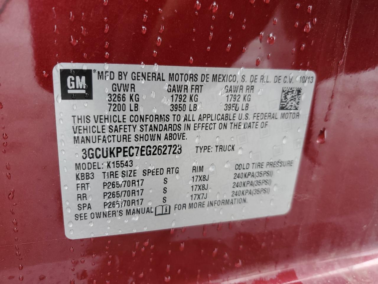 Photo 11 VIN: 3GCUKPEC7EG262723 - CHEVROLET SILVERADO 