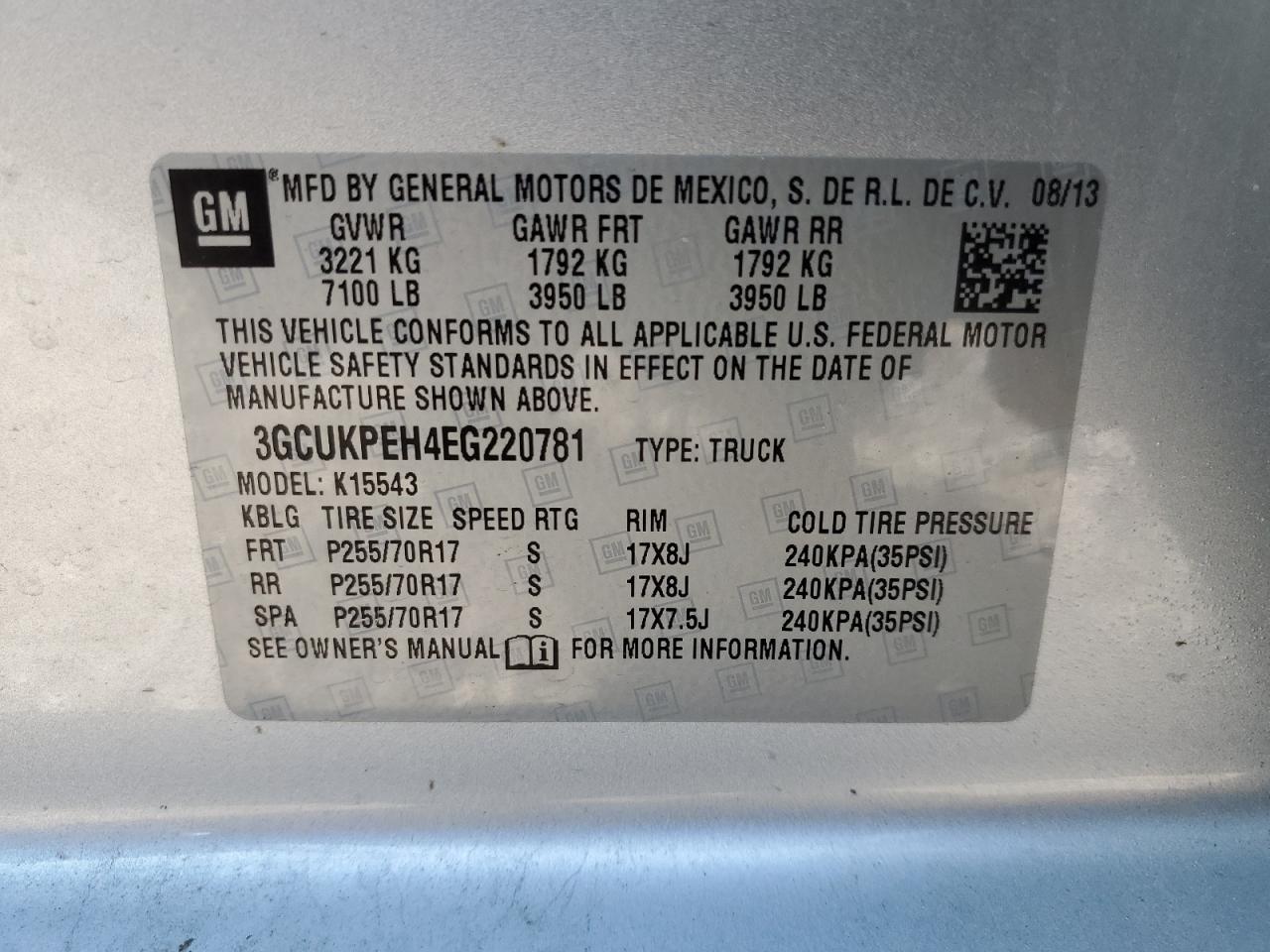 Photo 11 VIN: 3GCUKPEH4EG220781 - CHEVROLET SILVERADO 