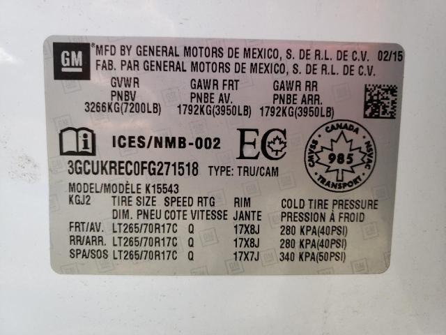 Photo 9 VIN: 3GCUKREC0FG271518 - CHEVROLET SILVERADO 