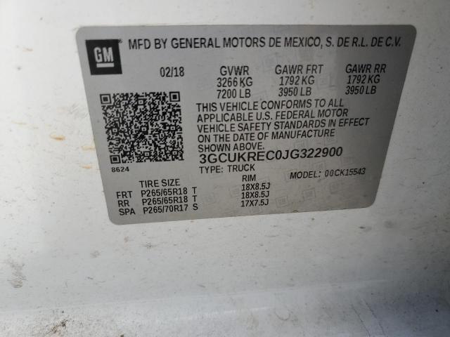 Photo 11 VIN: 3GCUKREC0JG322900 - CHEVROLET SILVERADO 