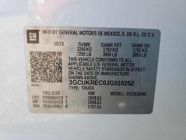 Photo 11 VIN: 3GCUKREC0JG510252 - CHEVROLET SILVERADO 