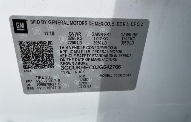 Photo 9 VIN: 3GCUKREC0JG642766 - CHEVROLET SILVERADO 