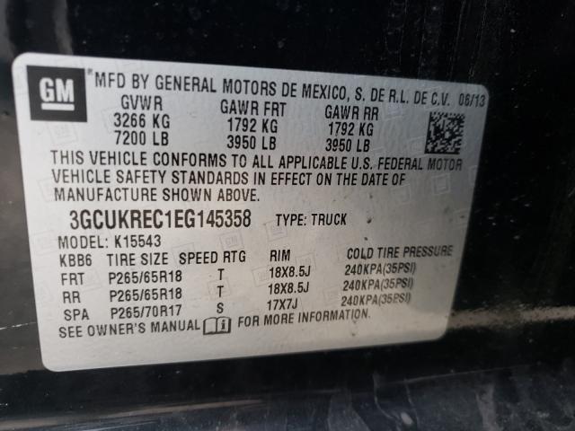 Photo 9 VIN: 3GCUKREC1EG145358 - CHEVROLET SILVERADO 