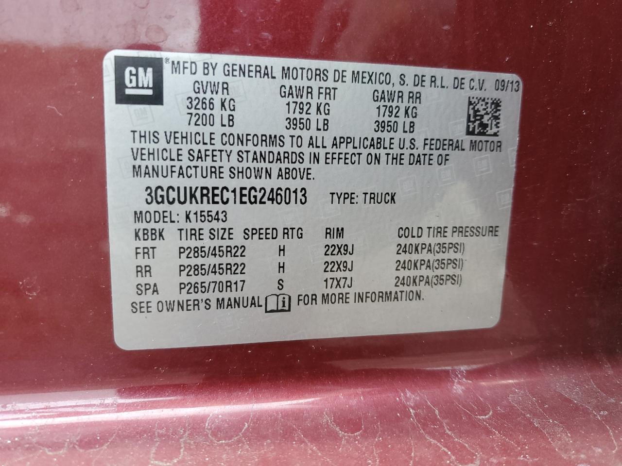 Photo 11 VIN: 3GCUKREC1EG246013 - CHEVROLET SILVERADO 