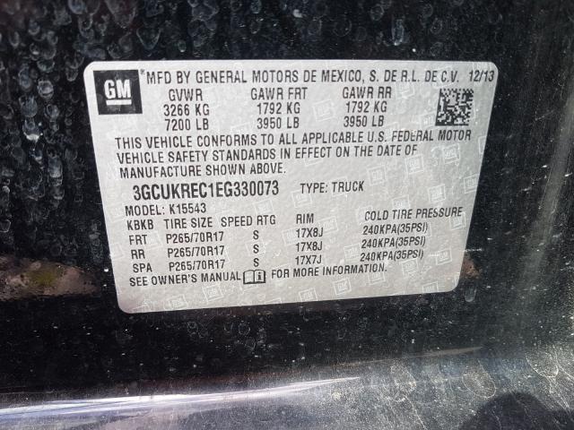 Photo 9 VIN: 3GCUKREC1EG330073 - CHEVROLET SILVERADO 