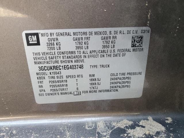 Photo 12 VIN: 3GCUKREC1EG403748 - CHEVROLET ALL MODELS 