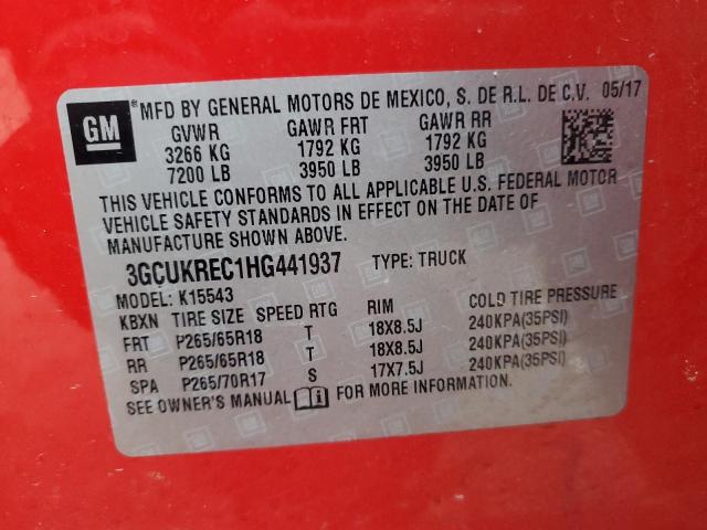 Photo 11 VIN: 3GCUKREC1HG441937 - CHEVROLET SILVERADO 