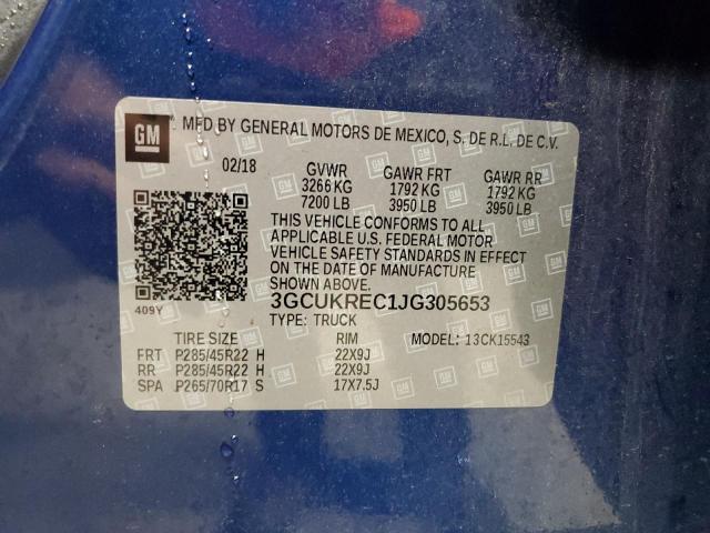 Photo 12 VIN: 3GCUKREC1JG305653 - CHEVROLET SILVERADO 