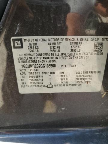 Photo 11 VIN: 3GCUKREC2GG103560 - CHEVROLET SILVERADO 