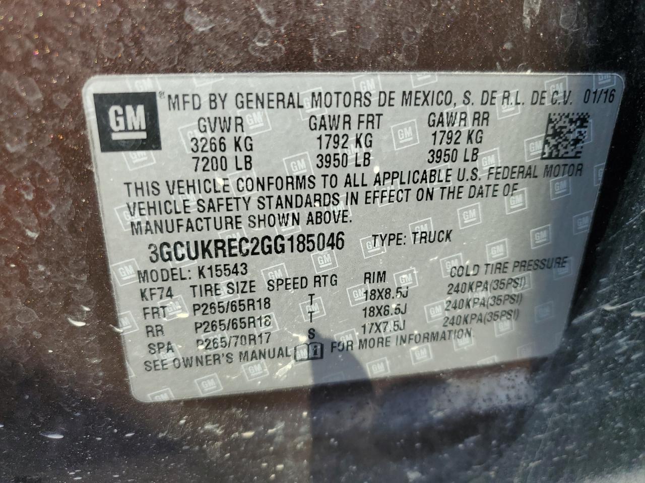 Photo 11 VIN: 3GCUKREC2GG185046 - CHEVROLET SILVERADO 