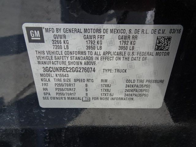 Photo 9 VIN: 3GCUKREC2GG276074 - CHEVROLET SILVERADO 1500 