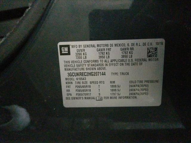 Photo 9 VIN: 3GCUKREC2HG207144 - CHEVROLET SILVERADO 