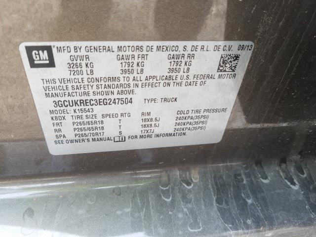 Photo 9 VIN: 3GCUKREC3EG247504 - CHEVROLET SILVERADO 