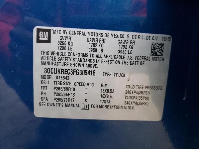 Photo 9 VIN: 3GCUKREC3FG305418 - CHEVROLET SILVERADO 