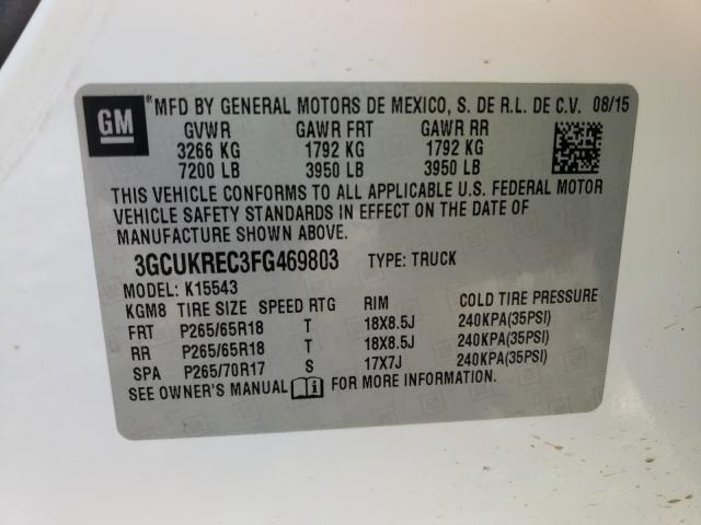 Photo 9 VIN: 3GCUKREC3FG469803 - CHEVROLET SILVERADO 