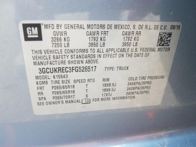 Photo 9 VIN: 3GCUKREC3FG526517 - CHEVROLET SILVERADO 