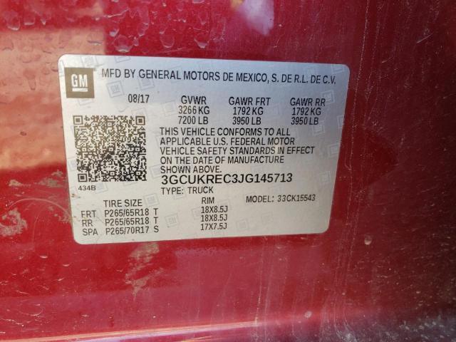 Photo 12 VIN: 3GCUKREC3JG145713 - CHEVROLET SILVERADO 