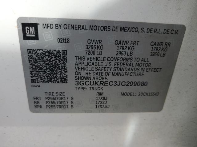 Photo 11 VIN: 3GCUKREC3JG299080 - CHEVROLET SILVERADO 