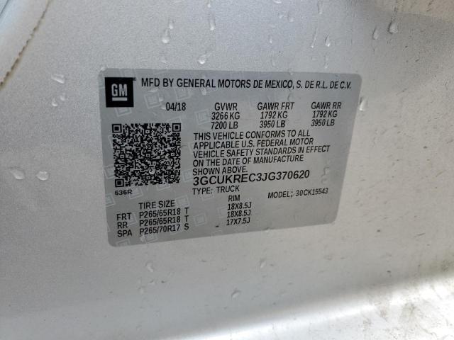 Photo 11 VIN: 3GCUKREC3JG370620 - CHEVROLET SILVERADO 