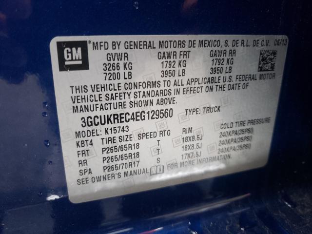 Photo 9 VIN: 3GCUKREC4EG129560 - CHEVROLET SILVERADO 