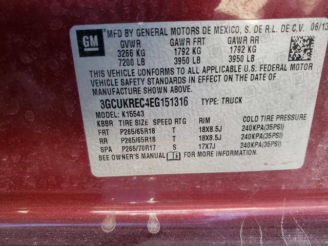 Photo 11 VIN: 3GCUKREC4EG151316 - CHEVROLET ALL MODELS 