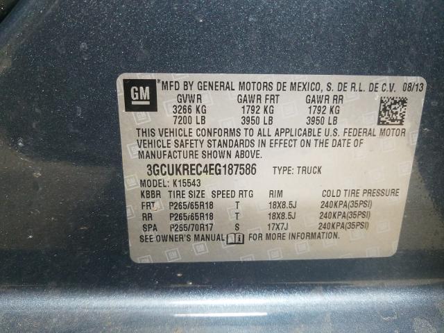 Photo 9 VIN: 3GCUKREC4EG187586 - CHEVROLET SILVERADO 