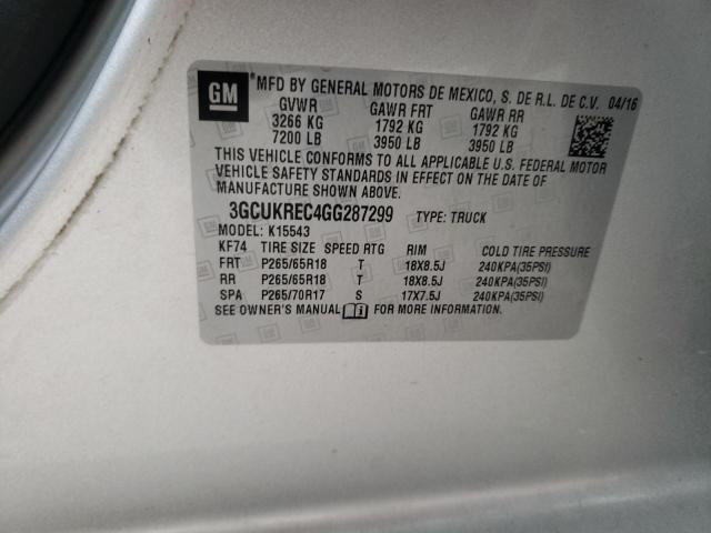 Photo 11 VIN: 3GCUKREC4GG287299 - CHEVROLET SILV1500 4 