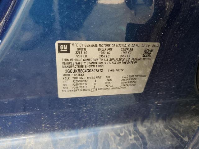 Photo 11 VIN: 3GCUKREC4GG307812 - CHEVROLET SILVERADO 