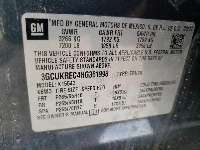 Photo 9 VIN: 3GCUKREC4HG361998 - CHEVROLET SILVERADO 