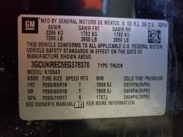 Photo 9 VIN: 3GCUKREC5EG378370 - CHEVROLET SILVERADO 