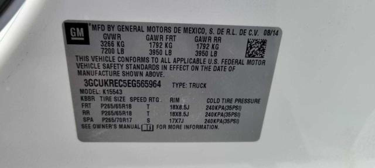 Photo 9 VIN: 3GCUKREC5EG565964 - CHEVROLET SILVERADO 