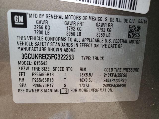 Photo 11 VIN: 3GCUKREC5FG322253 - CHEVROLET SILVERADO 