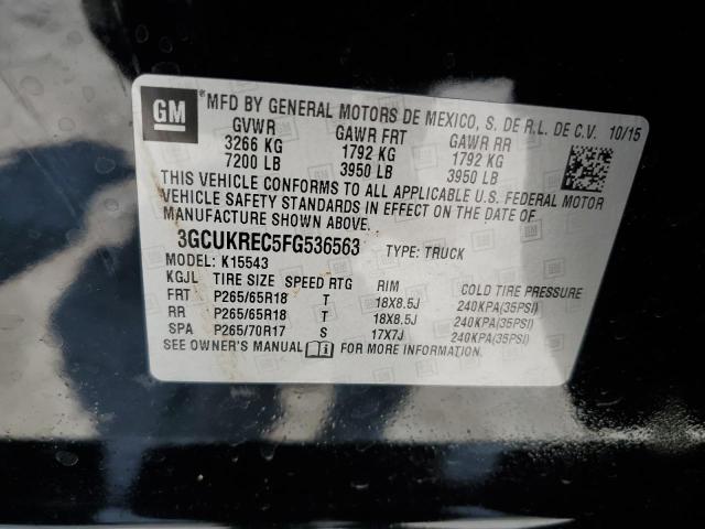 Photo 11 VIN: 3GCUKREC5FG536563 - CHEVROLET SILVERADO 